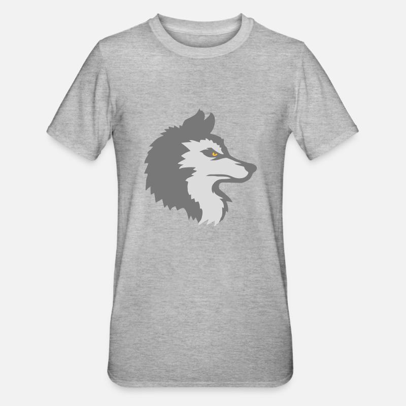 Alpha Wolf Cool Design - T-shirt polycoton Unisexe - gris chiné
