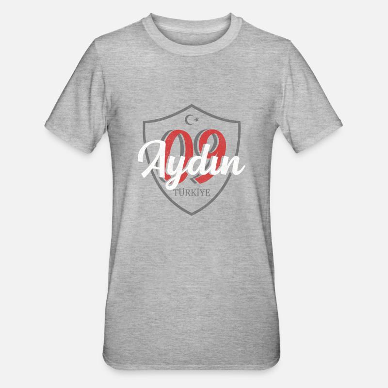 Aydın - T-shirt polycoton Unisexe - gris chiné