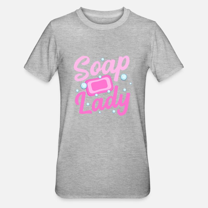 Soap Lady Soapmaker Soapmaking - Unisex Polycotton T-Shirt - heather grey