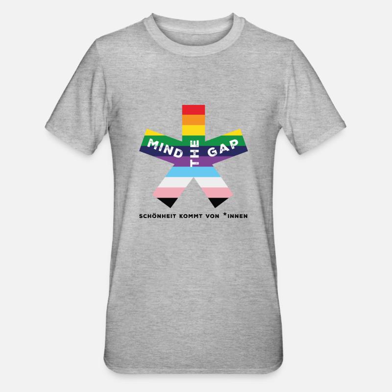 blockedTitle - Unisex Polycotton T-Shirt - Grau meliert