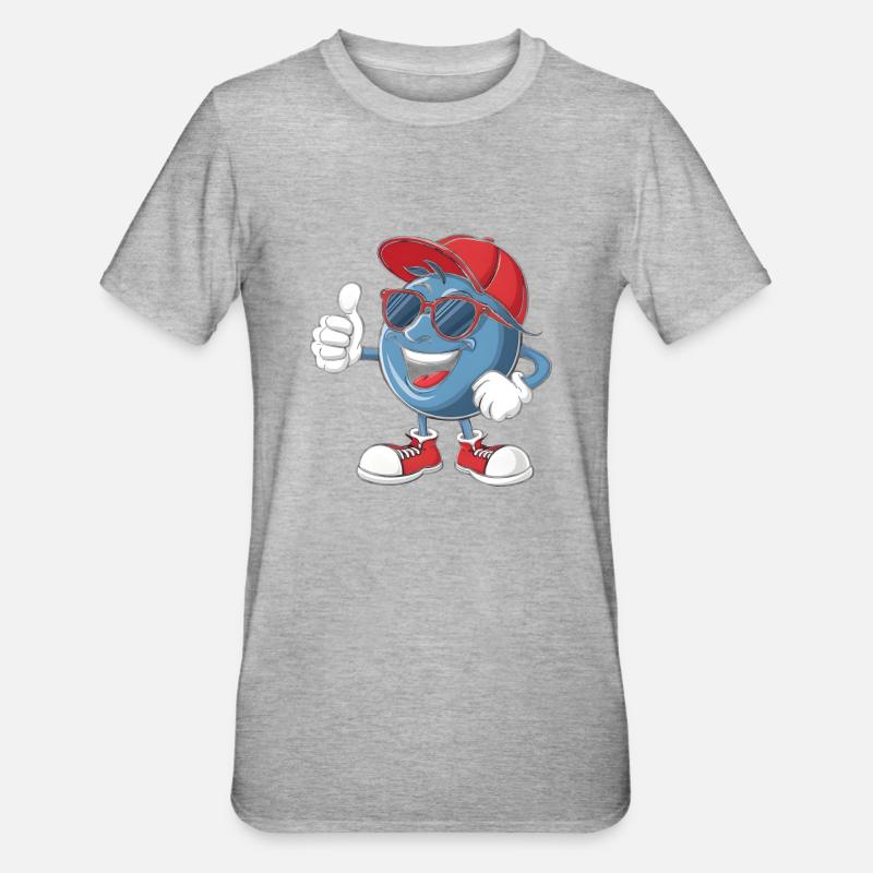 Blaubeere - Unisex Polycotton T-Shirt - Grau meliert