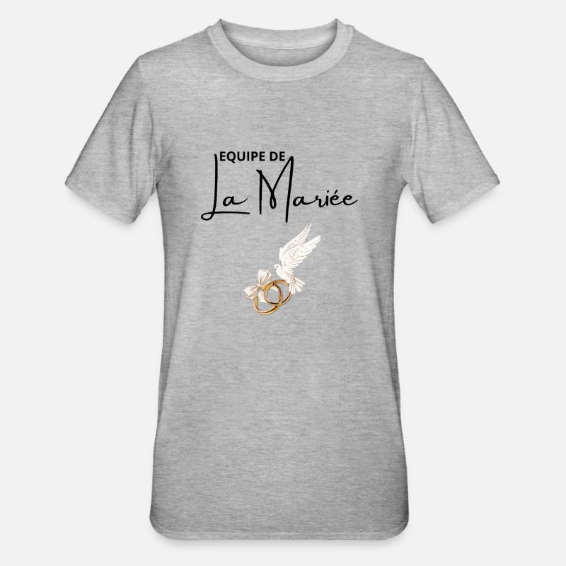 Équipe de La mariée - T-shirt polycoton Unisexe - gris chiné