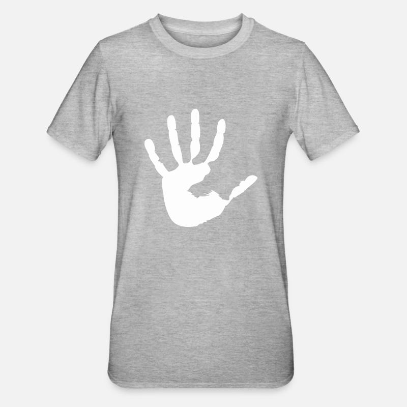 main - T-shirt polycoton Unisexe - gris chiné