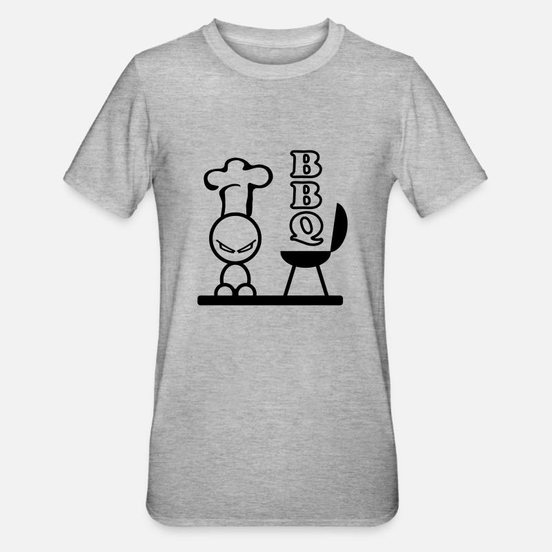 grill - Unisex Polycotton T-Shirt - Grau meliert