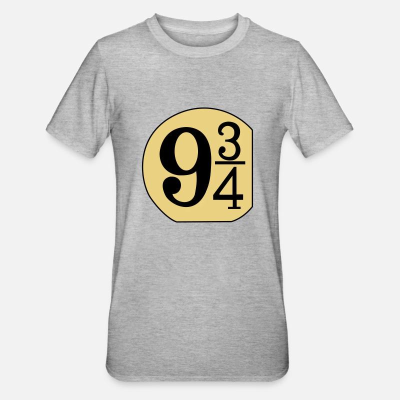 Schild 9 3/4 - Unisex Polycotton T-Shirt - Grau meliert