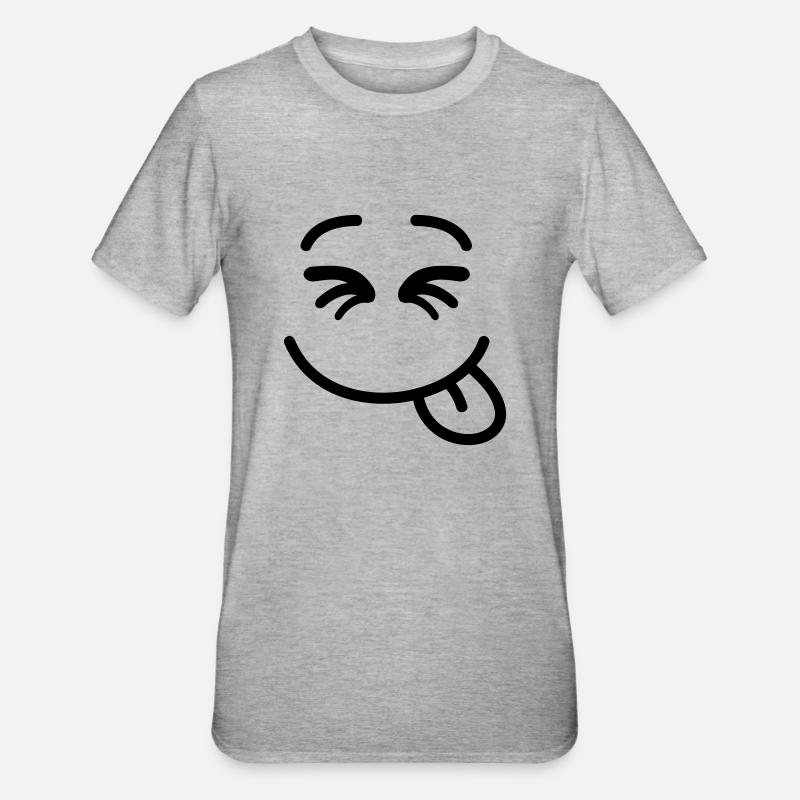 smiley_f1 - Unisex Polycotton T-Shirt - heather grey