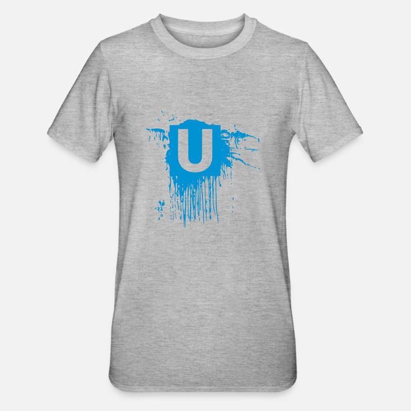 U-Bahn-Logo Graffiti - Unisex Polycotton T-Shirt - Grau meliert