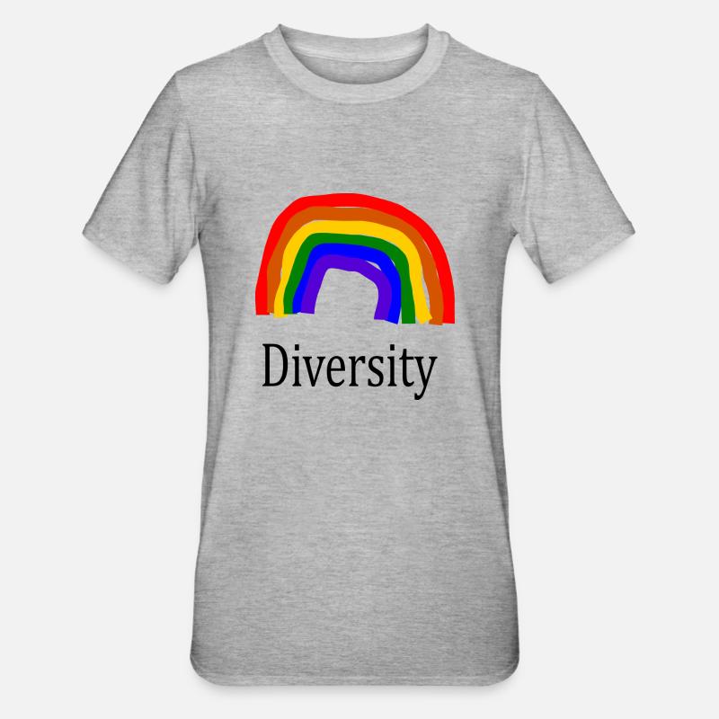 Rainbow diversity colorful creative - Unisex Polycotton T-Shirt - heather grey
