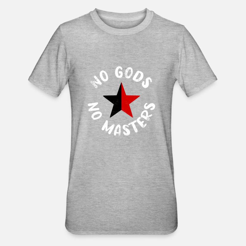 No Gods No Masters - T-shirt polycoton Unisexe - gris chiné
