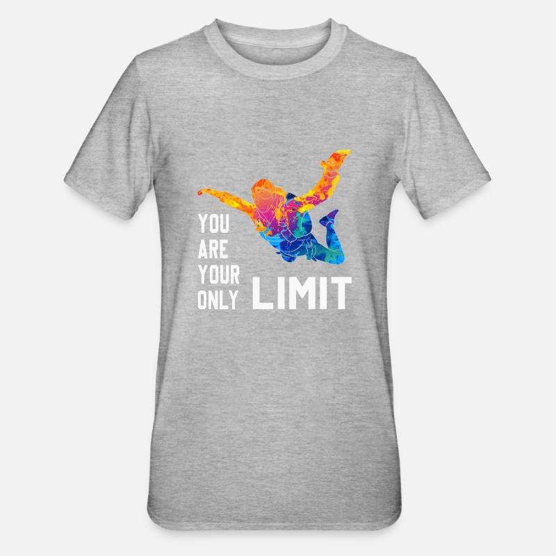 Skydive Skydiver Skydiver Freefall - Unisex Polycotton T-Shirt - heather grey