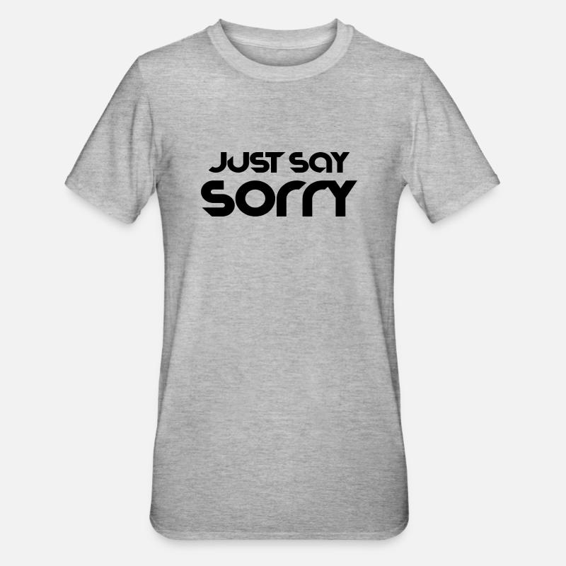 Spruch Text Slogan cool - Unisex Polycotton T-Shirt - Grau meliert