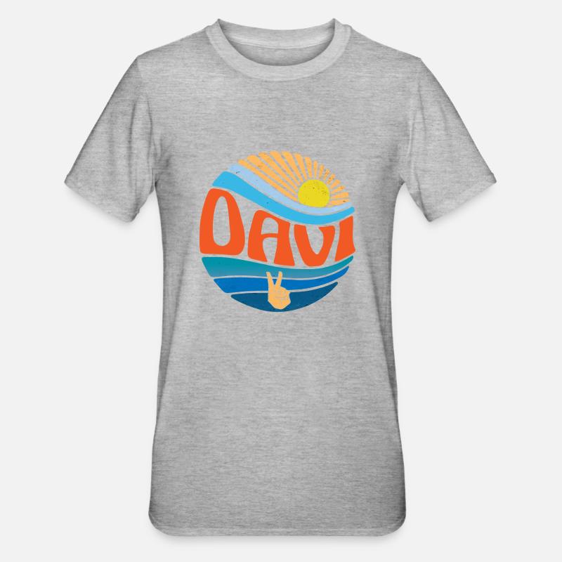 Davi Camicia Vintage Sunset Davi Groovy Tie Dye - Maglietta unisex, mix cotone e poliestere - grigio melange