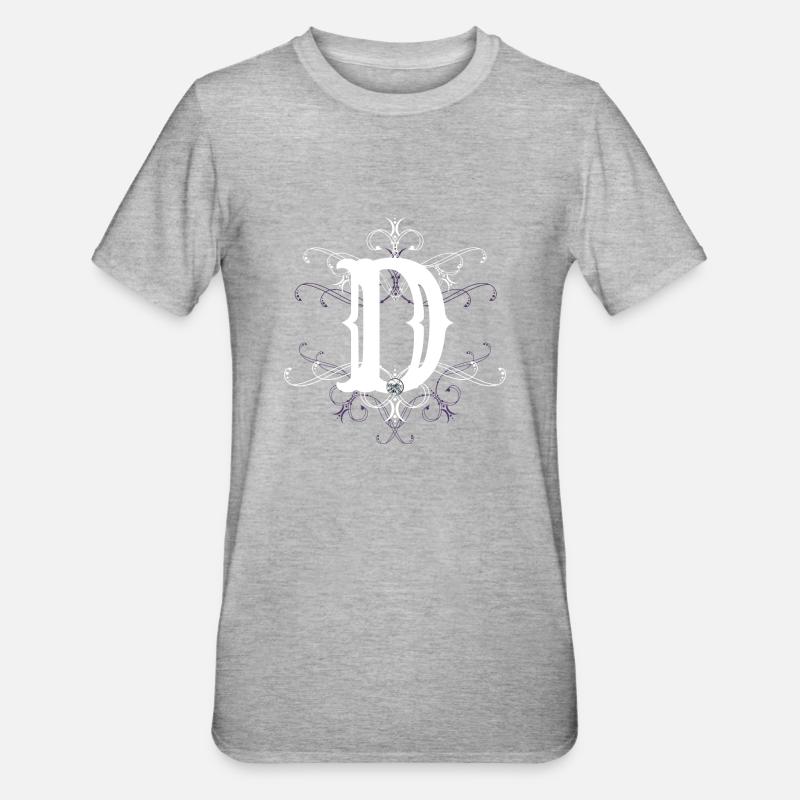 Letter D, point (D) - Unisex Polycotton T-Shirt - heather grey