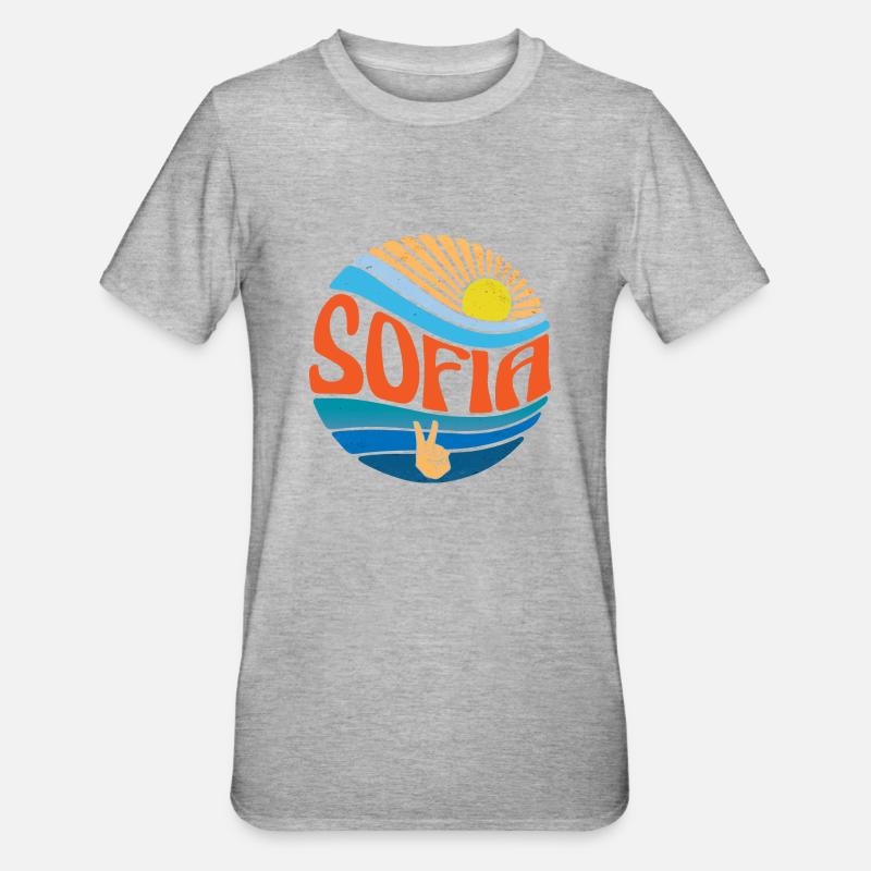 Chemise Sofia Vintage Sunset Sofia Groovy Tie Dye - T-shirt polycoton Unisexe - gris chiné