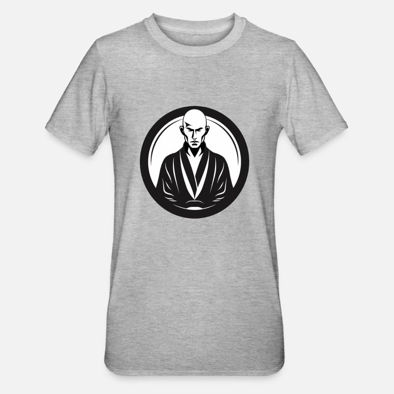 der strenge Mönch - Unisex Polycotton T-Shirt - Grau meliert