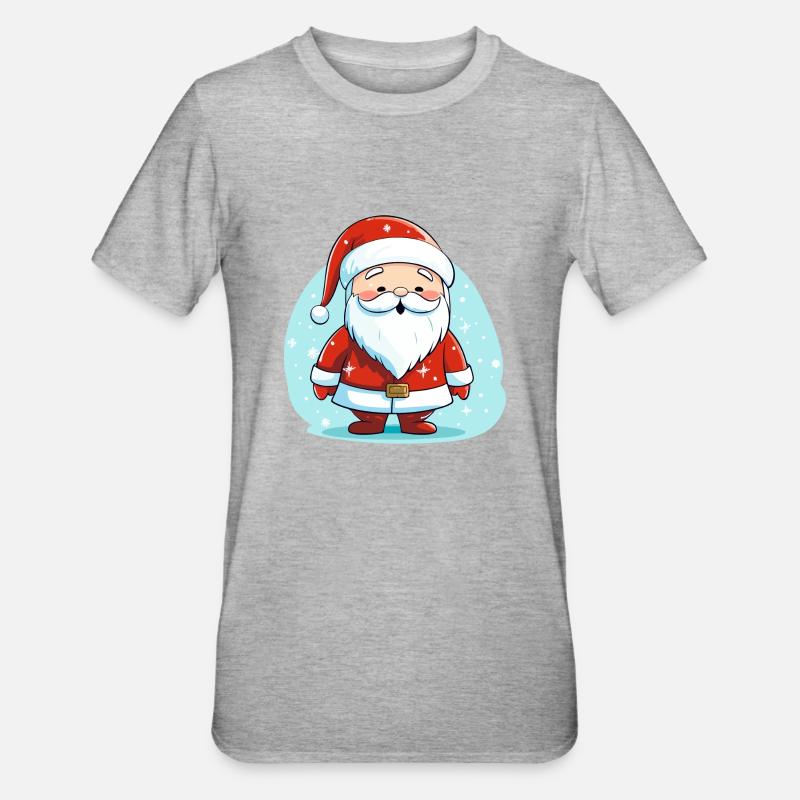 Weihnachtsmann - Unisex Polycotton T-Shirt - Grau meliert
