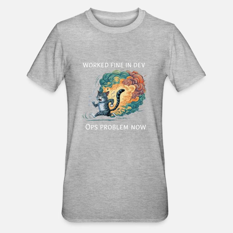 DevOps - Unisex Polycotton T-Shirt - heather grey