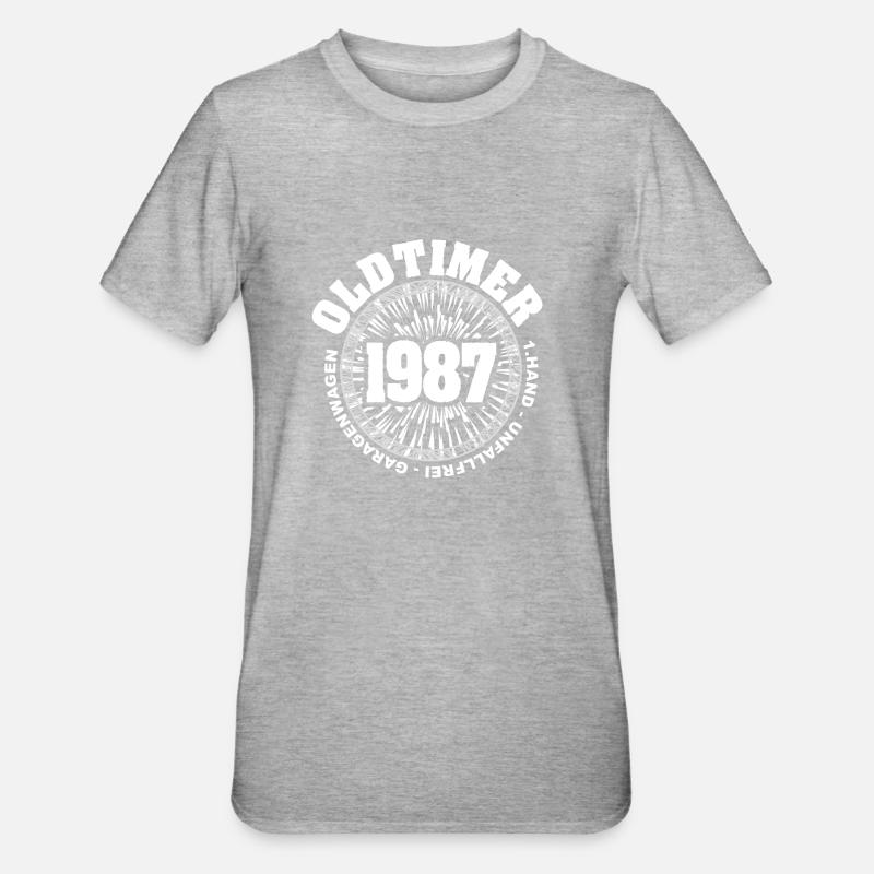 1987 - T-shirt polycoton Unisexe - gris chiné