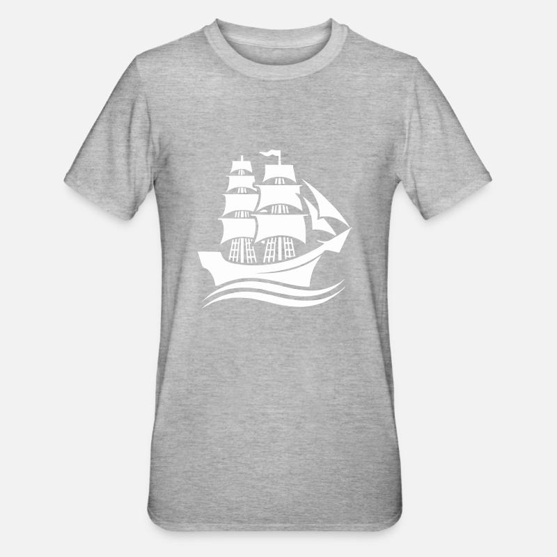 schiff 1 - Unisex Polycotton T-Shirt - Grau meliert