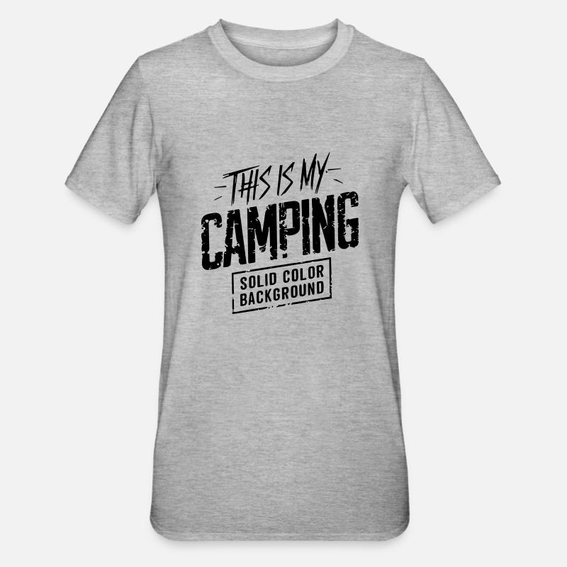c'est mon camping - T-shirt polycoton Unisexe - gris chiné
