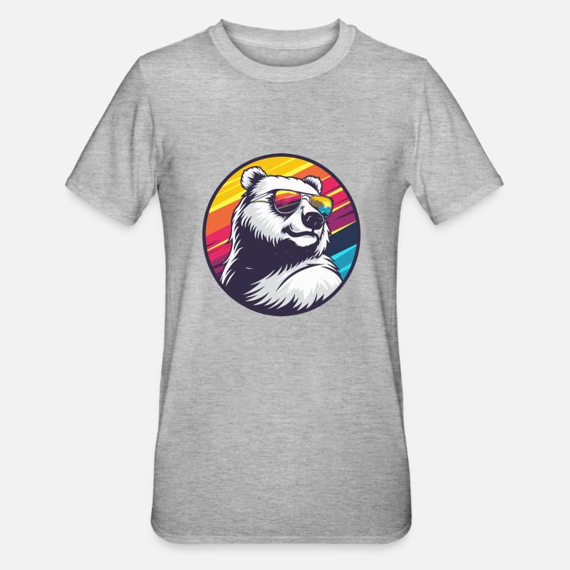 Eisbär Cool Sommer - Unisex Polycotton T-Shirt - Grau meliert