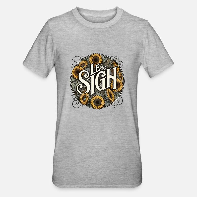Le Seufzer - Unisex Polycotton T-Shirt - Grau meliert