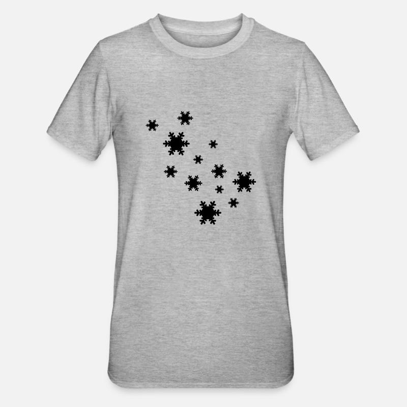 schneeflocke - Unisex Polycotton T-Shirt - Grau meliert