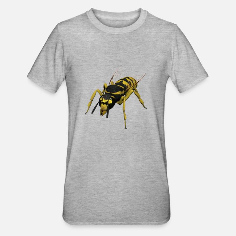 wespe - Unisex Polycotton T-Shirt - Grau meliert