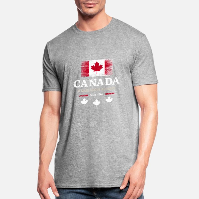Drapeau unifolié Canada Canada Amérique T-shirt polycoton Unisexe