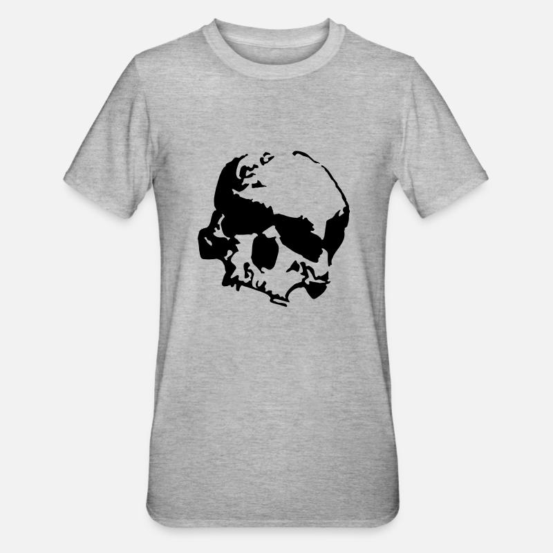 RS crâne - T-shirt polycoton Unisexe - gris chiné