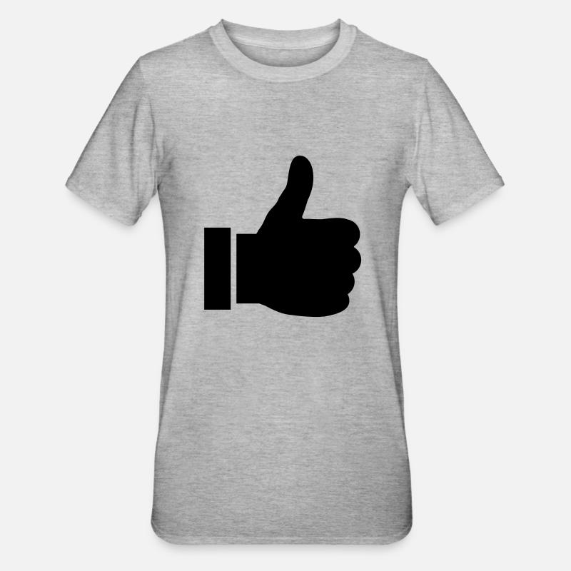 like symbol - T-shirt polycoton Unisexe - gris chiné