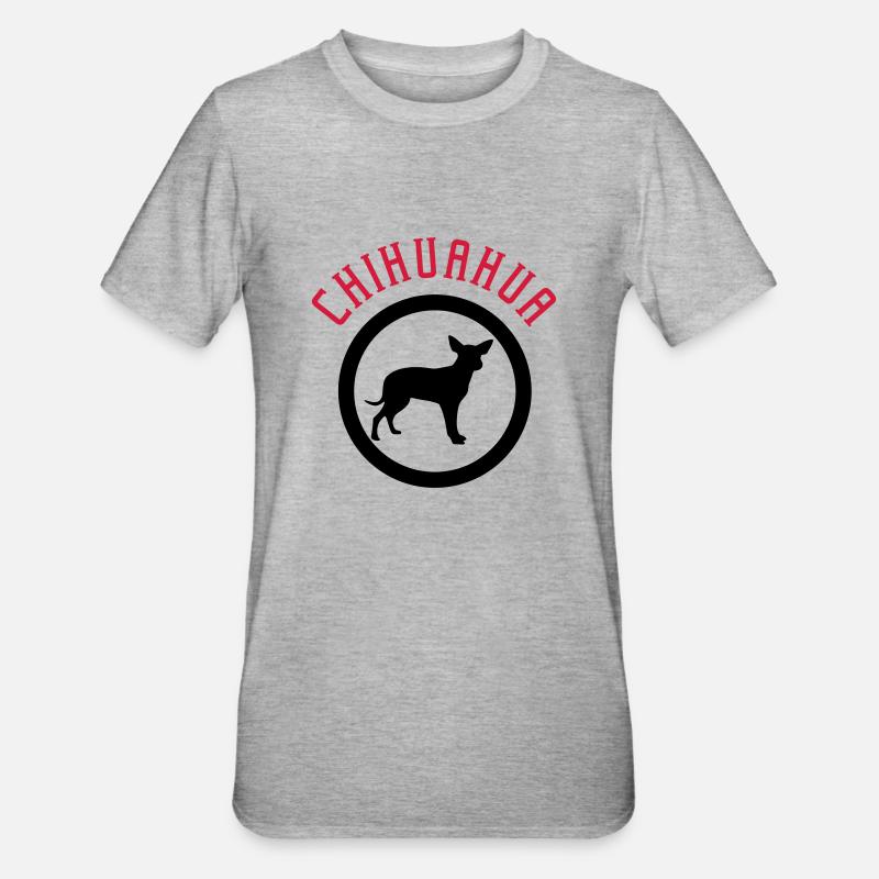 Chihuahua 2c - Unisex Polycotton T-Shirt - Grau meliert