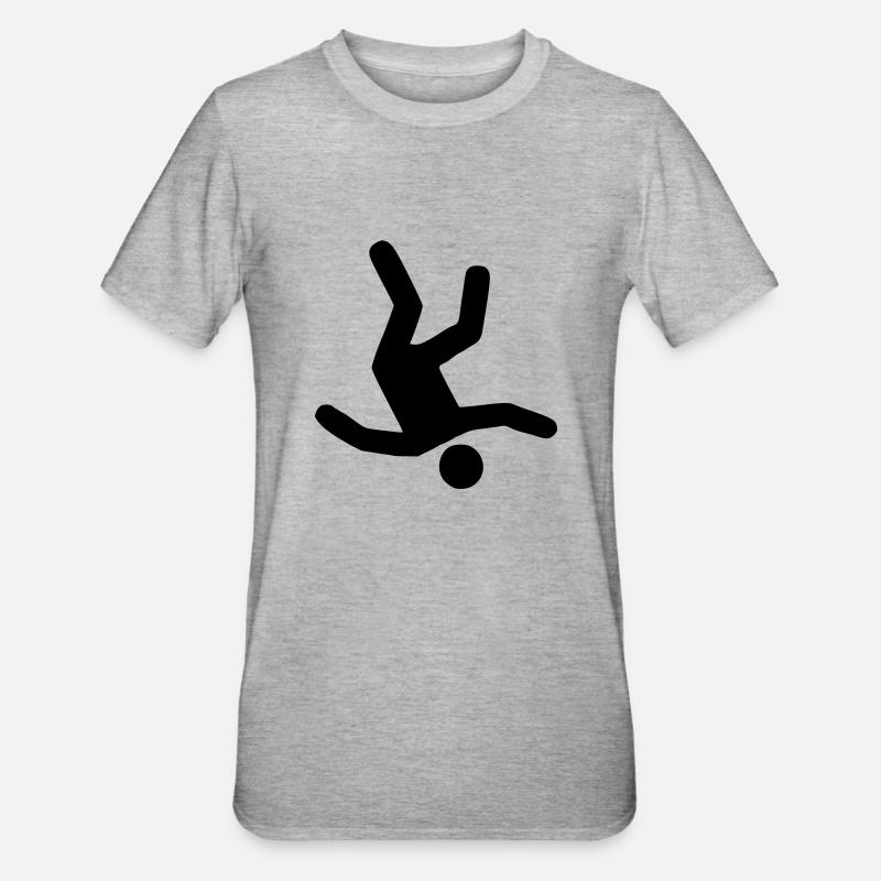 Falling Man - T-shirt polycoton Unisexe - gris chiné