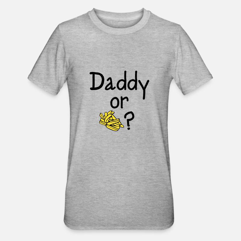Daddy or Chips? - Unisex Polycotton T-Shirt - heather grey