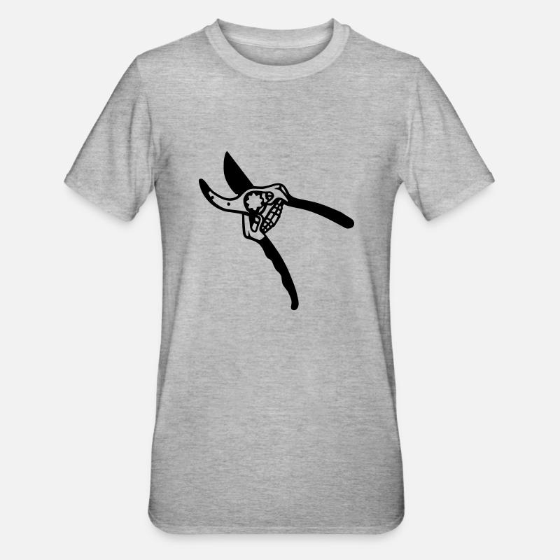 gartenschere - Unisex Polycotton T-Shirt - Grau meliert