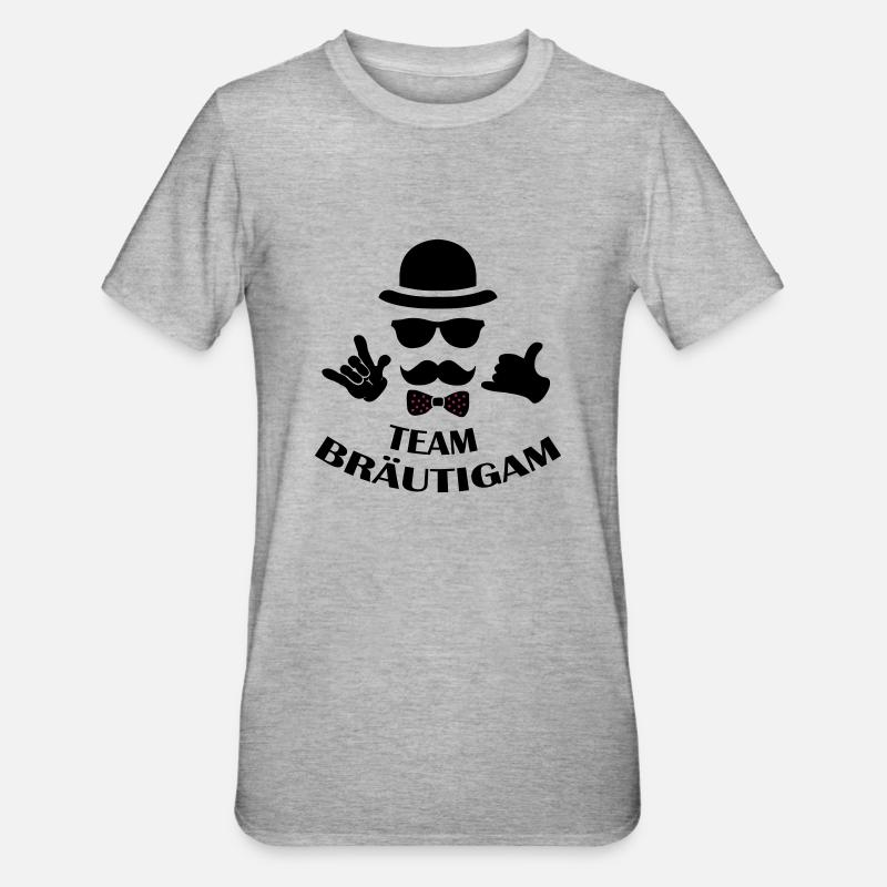 team_braeutigam_001 - Unisex Polycotton T-Shirt - Grau meliert
