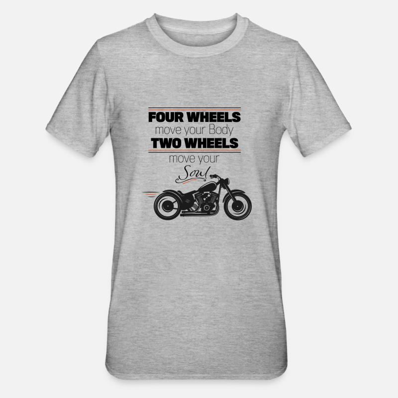 Biker - Unisex Polycotton T-Shirt - Grau meliert
