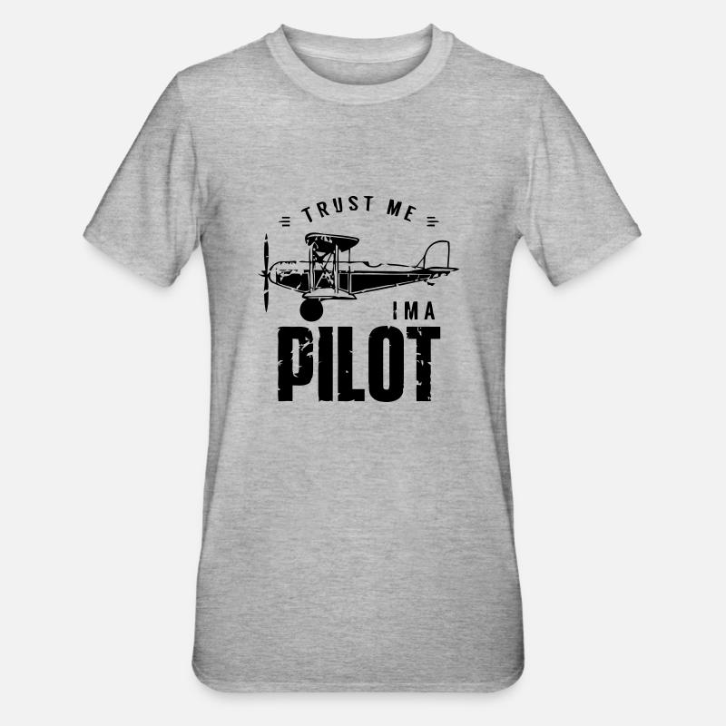 Aviator (customizable color) - Unisex Polycotton T-Shirt - heather grey