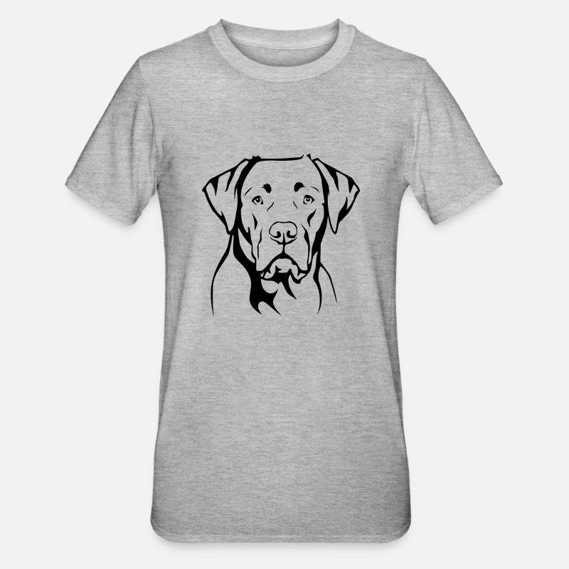 Labrador - Unisex Polycotton T-Shirt - heather grey