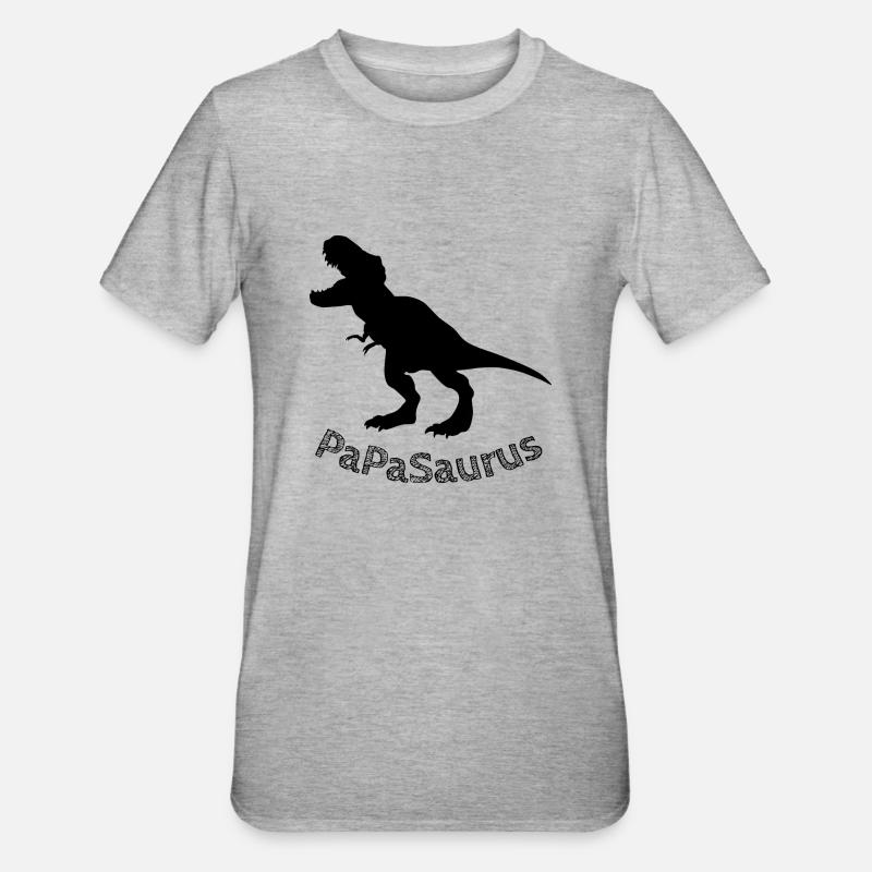 PaPaSaurus - T-shirt polycoton Unisexe - gris chiné