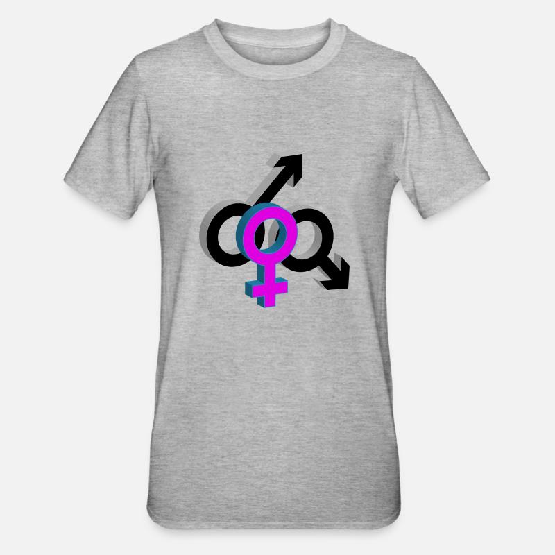 Wifesharing 3D Print - Unisex Polycotton T-Shirt - heather grey