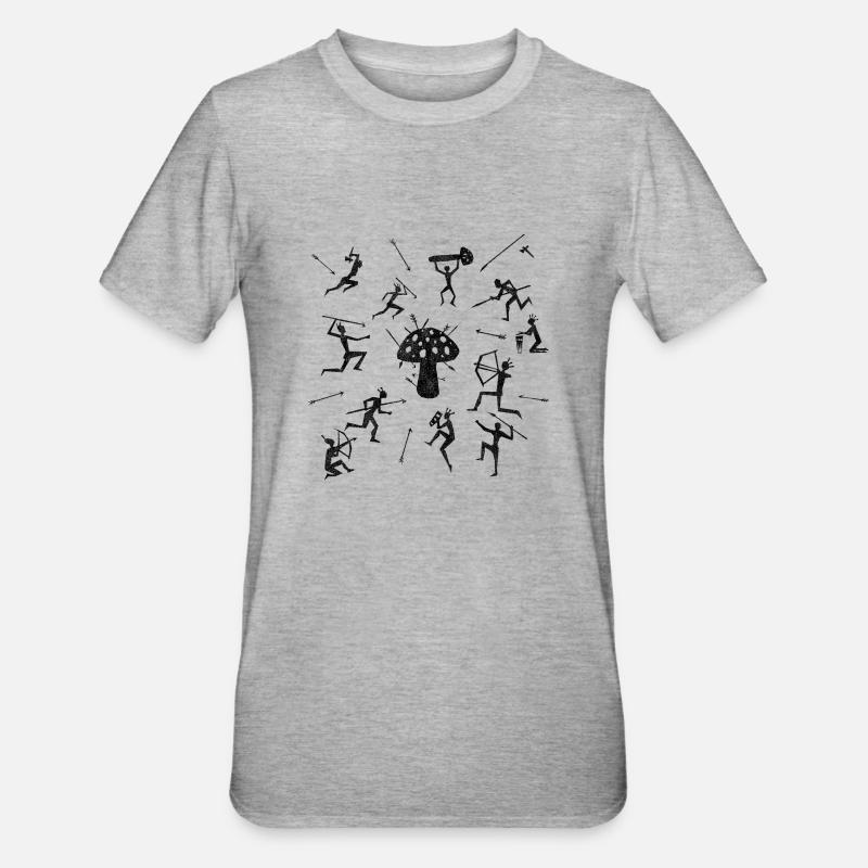Champignon - T-shirt polycoton Unisexe - gris chiné