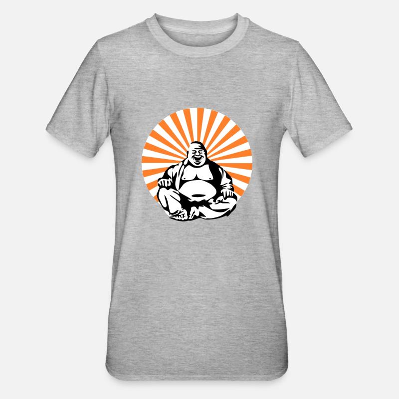 Bouddha - T-shirt polycoton Unisexe - gris chiné