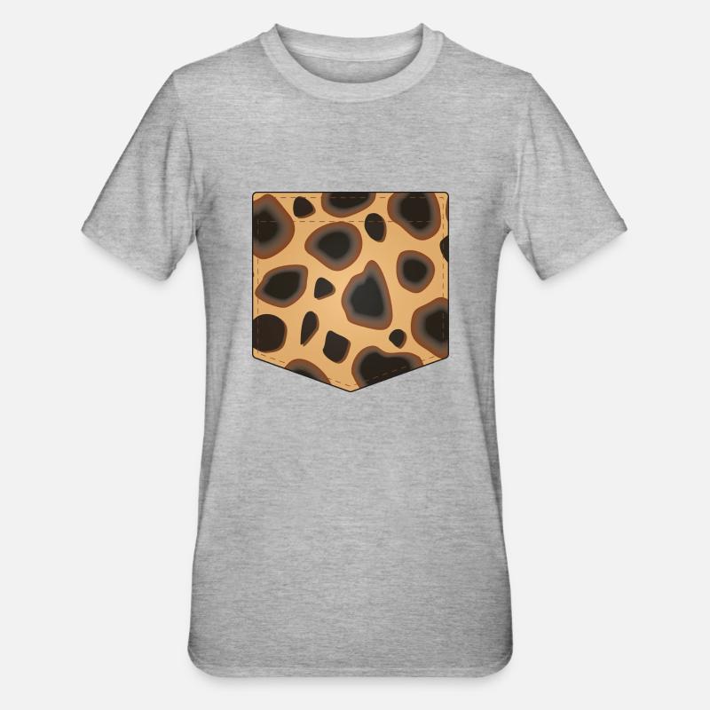 Geopard-Tasche - Unisex Polycotton T-Shirt - Grau meliert