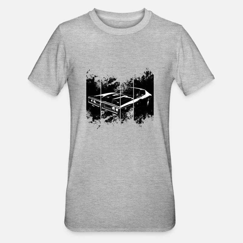 Muscle Car - T-shirt polycoton Unisexe - gris chiné