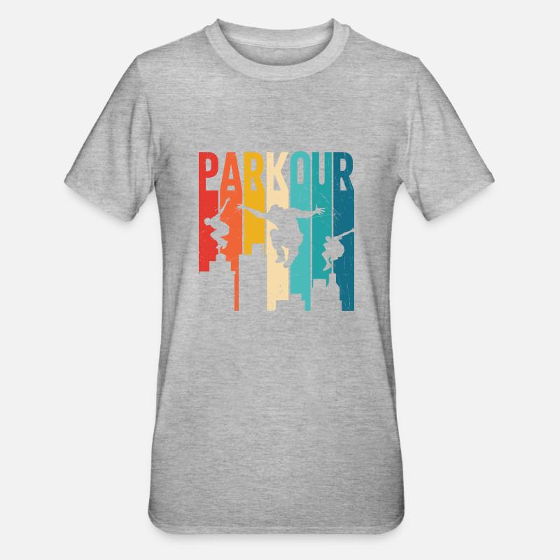 Parkour - T-shirt polycoton Unisexe - gris chiné