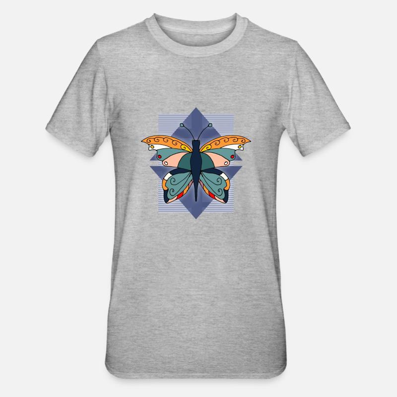 Papillon - T-shirt polycoton Unisexe - gris chiné