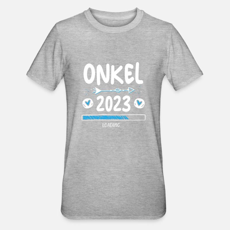 Onkel 2023 Loading - Unisex Polycotton T-Shirt - Grau meliert