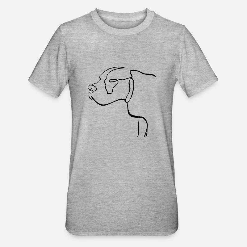 Chien - T-shirt polycoton Unisexe - gris chiné