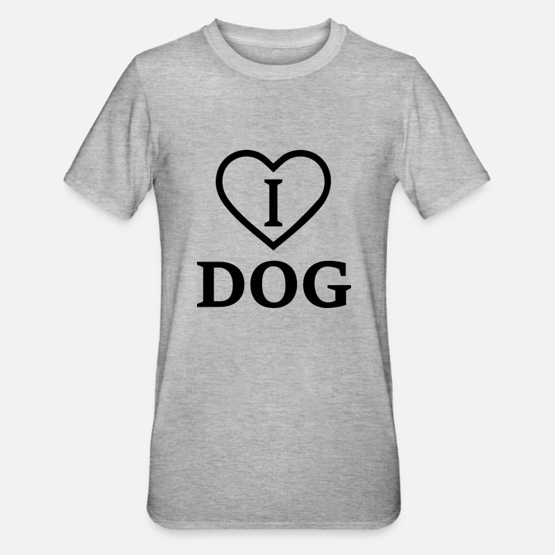 Hund Chien - T-shirt polycoton Unisexe - gris chiné